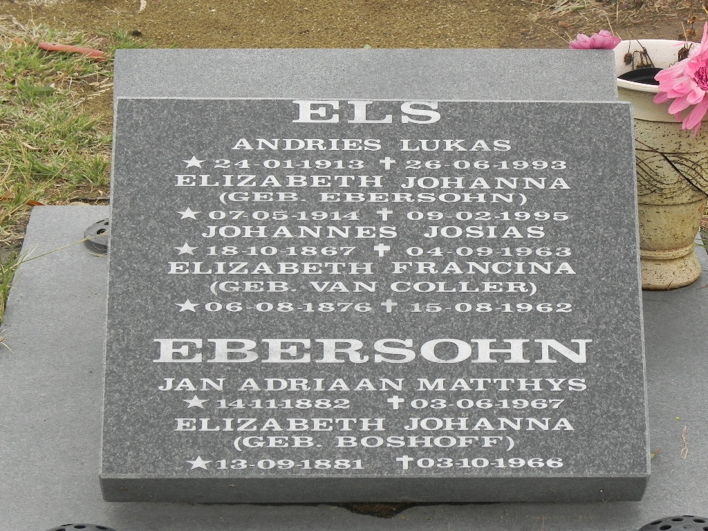 ELS :: EBERSOHN :: VAN COLLER :: BOSHOFF