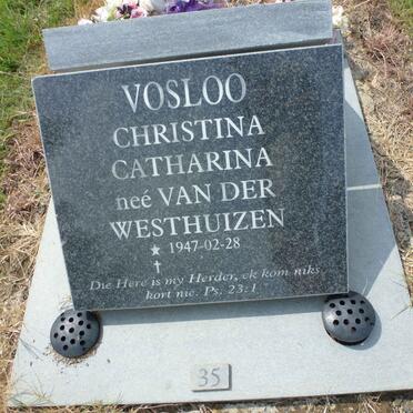 VOSLOO Christina Catharina nee VAN DER WESTHUIZEN 1947-