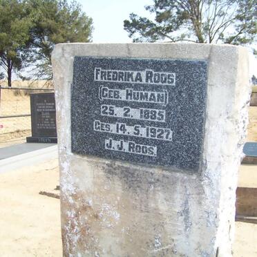 ROOS Fredrika nee HUMAN 1885-1927