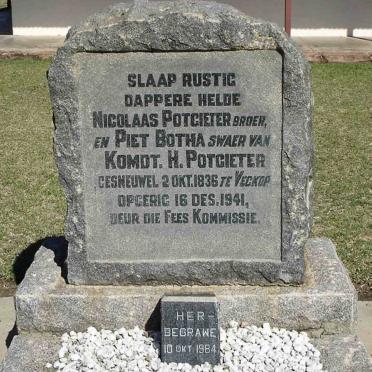 POTGIETER Nicolaas -1836 :: BOTHA Piet -1836