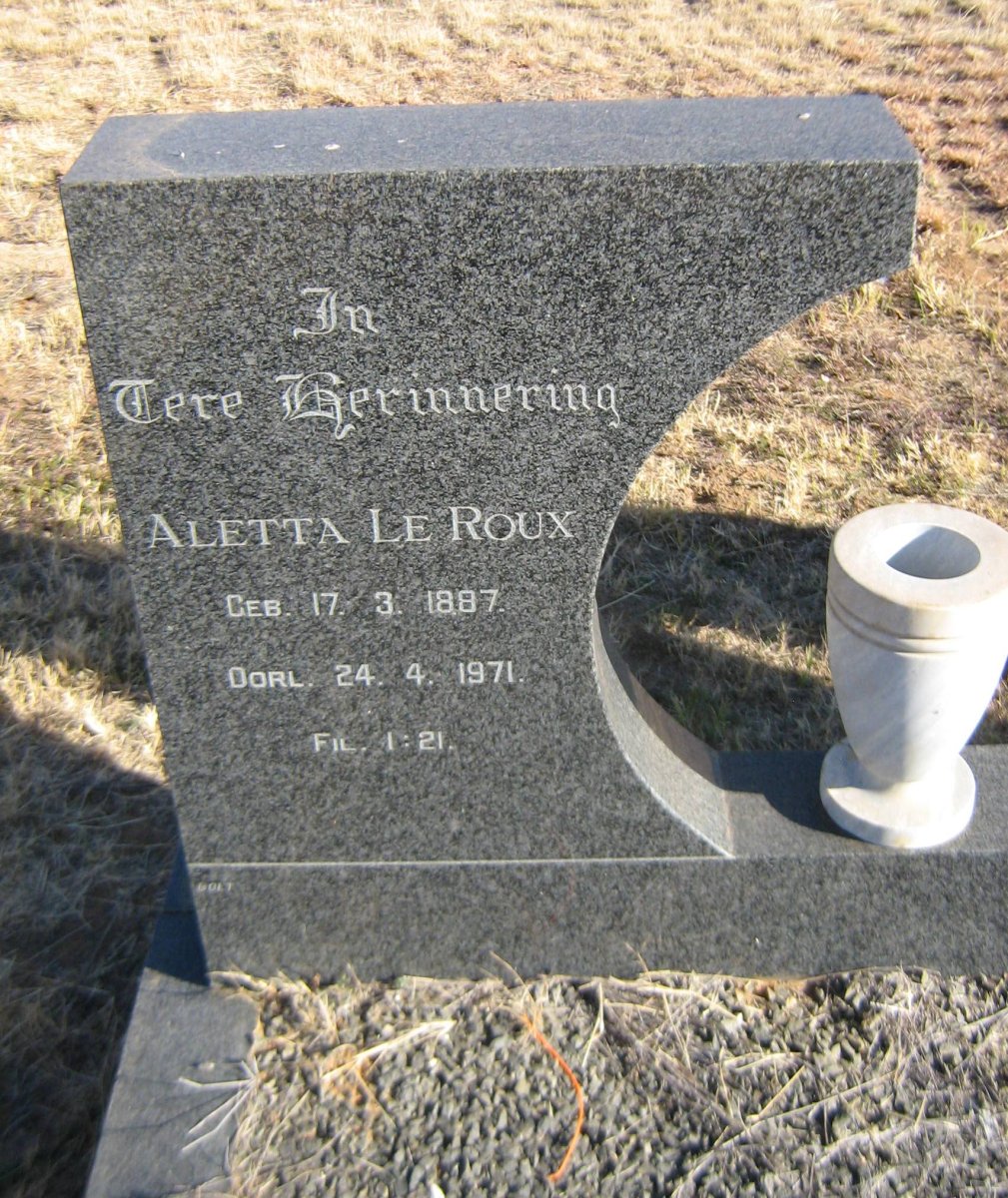 ROUX Aletta, le 1887-1971