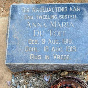 TOIT Anna Maria, du 1918-1919