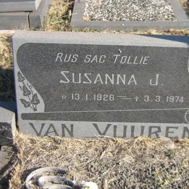 VUUREN Susanna J., van 1926-1974