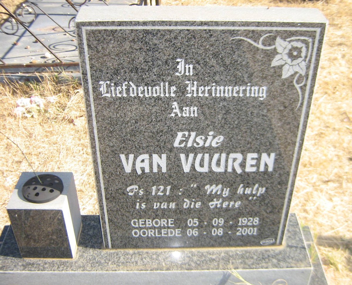 VUUREN Elsie, van 1928-2001