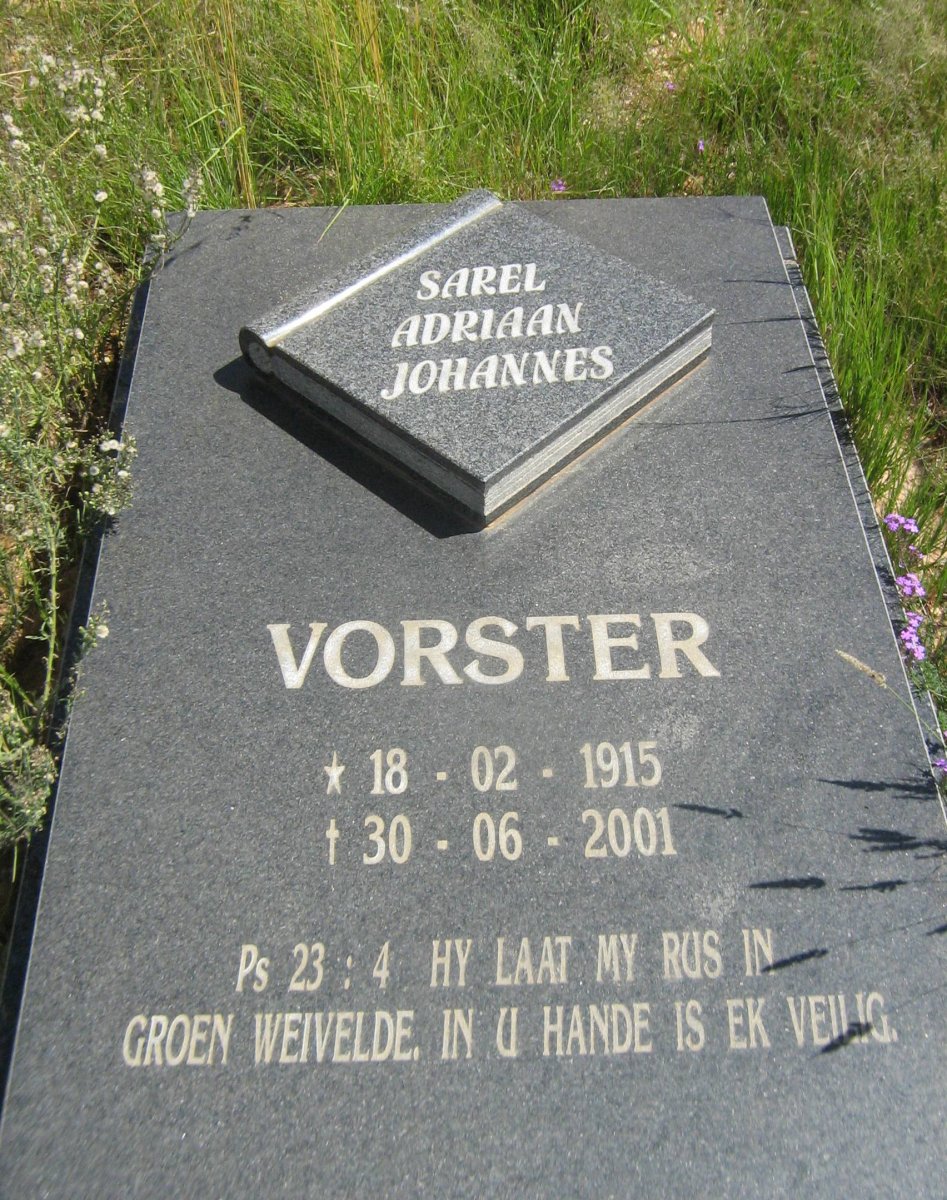 VORSTER Sarel Adriaan Johannes 1915-2001