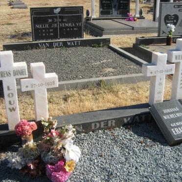 WATT Louwrens Daniel, van der 1928- &amp; Johanna Wilhelmina ERASMUS 1928-2013