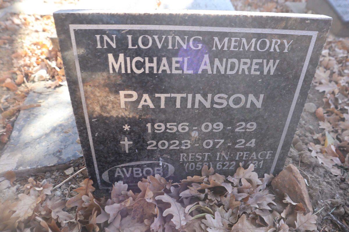 PATTINSON Michael Andrew 1956-2023