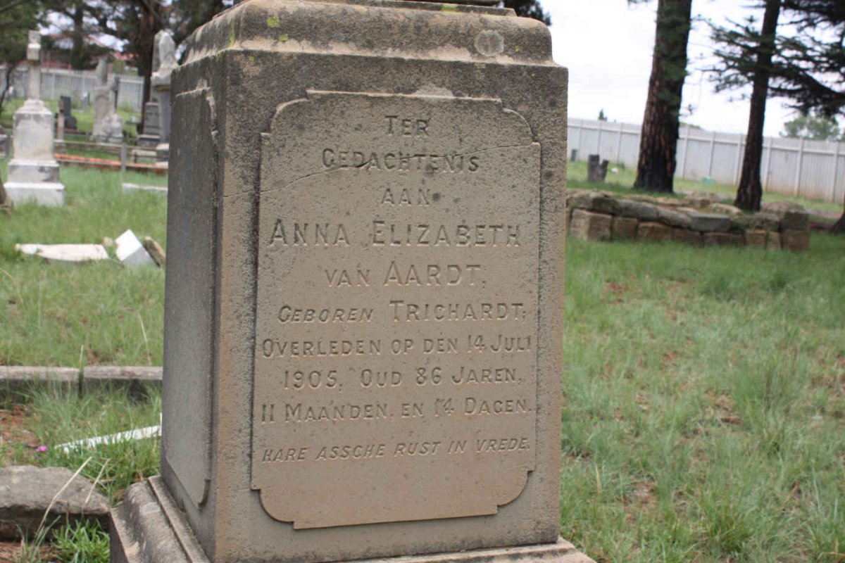 AARDT Anna Elizabeth, van nee TRICHARDT -1905