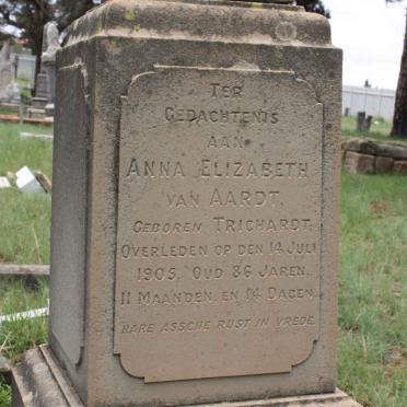 AARDT Anna Elizabeth, van nee TRICHARDT -1905