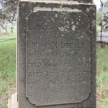 DREYER nee VAN AARDT -1892