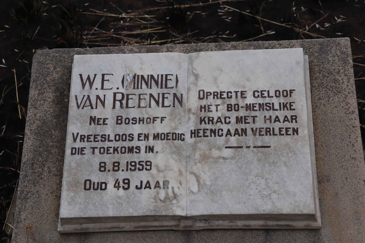 REENEN W.E., van nee BOSHOFF -1959