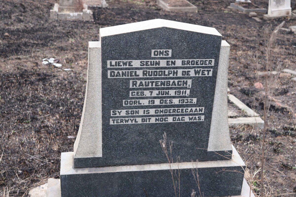 RAUTENBACH Daniel Rudolph de Wet 1911-1932