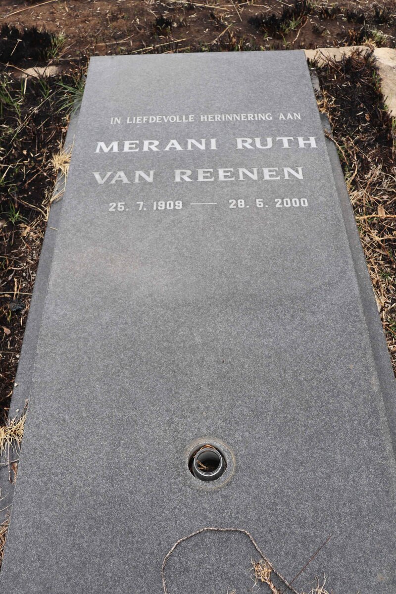 REENEN Merani Ruth, van 1909-2000
