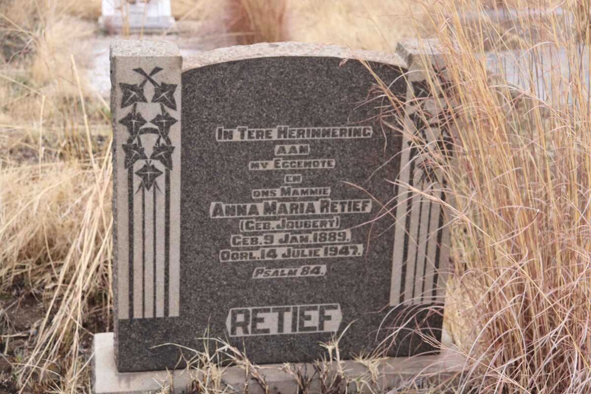 RETIEF Anna Maria nee JOUBERT 1889-1947