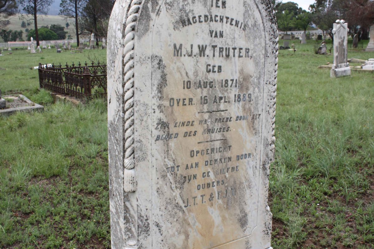TRUTER M.J.W. 1871-1889