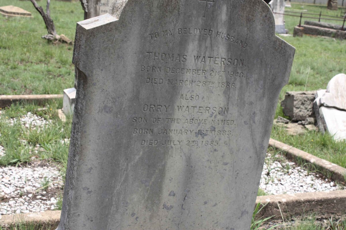 WATERSON Thomas 1843-1886 :: WATERSON Orry 1883-1885