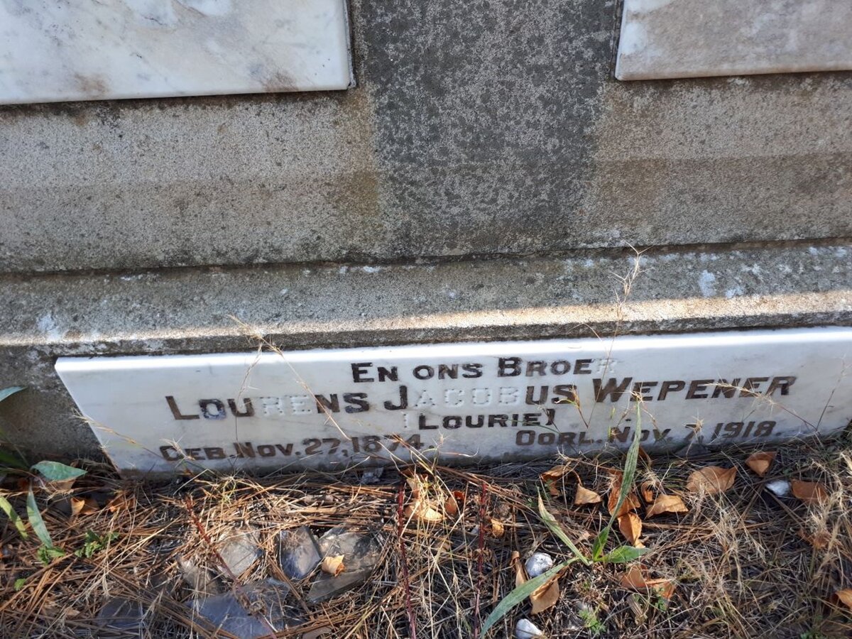 WEPENER Lourens Jacobus 1874-1918