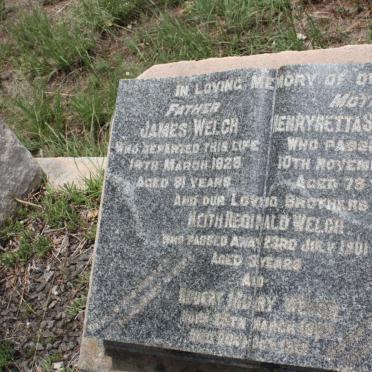 WELCH James -1929 &amp; Henryhetta Susan -1948