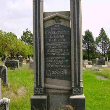 WESSELS Hester Gertruida nee BOSHOFF 1890-1918