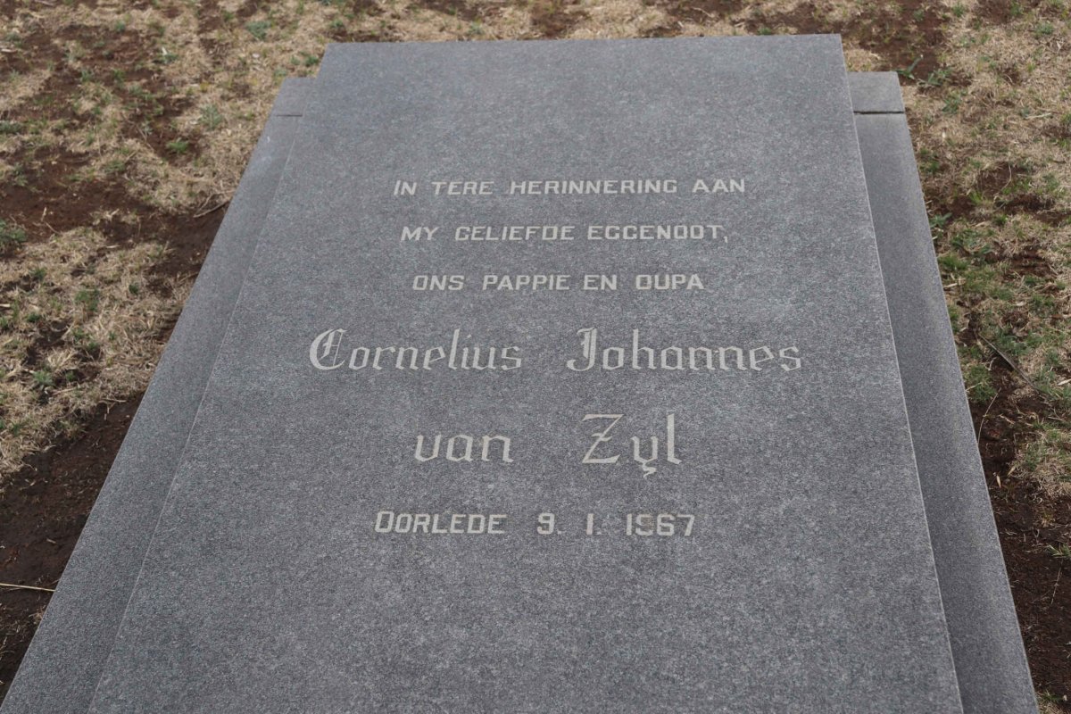 ZYL Cornelius Johannes, van -1967