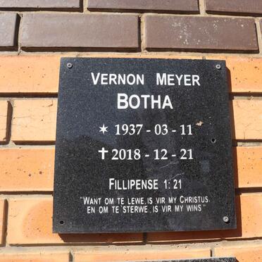 BOTHA Vernon Meyer 1937-2018