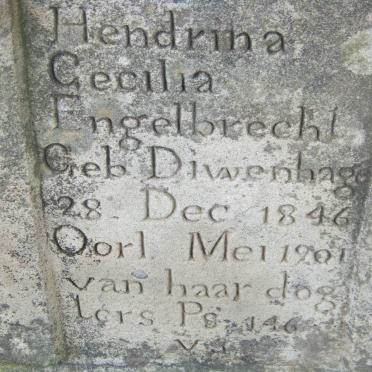 ENGELBRECHT Hendrina Cecilia nee DIWENHAGE 1846-1901