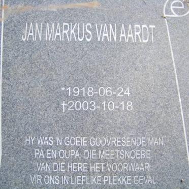 AARDT Jan Markus, van 1918-2003