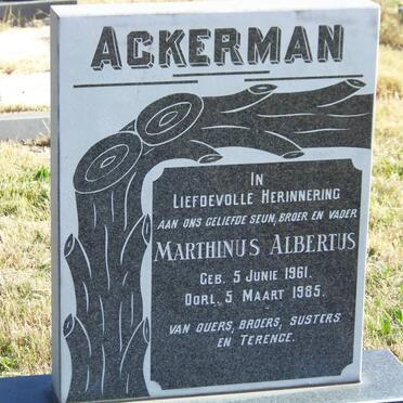 ACKERMAN Marthinus Albertus 1961-1985
