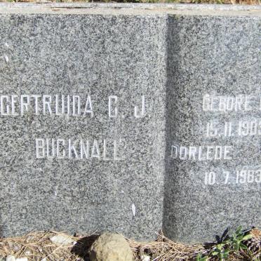 BUCKNALL Gertruida C.J. nee ELS 1903-1893