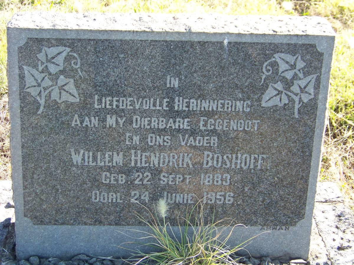 BOSHOFF Willem Hendrik 1883-1956