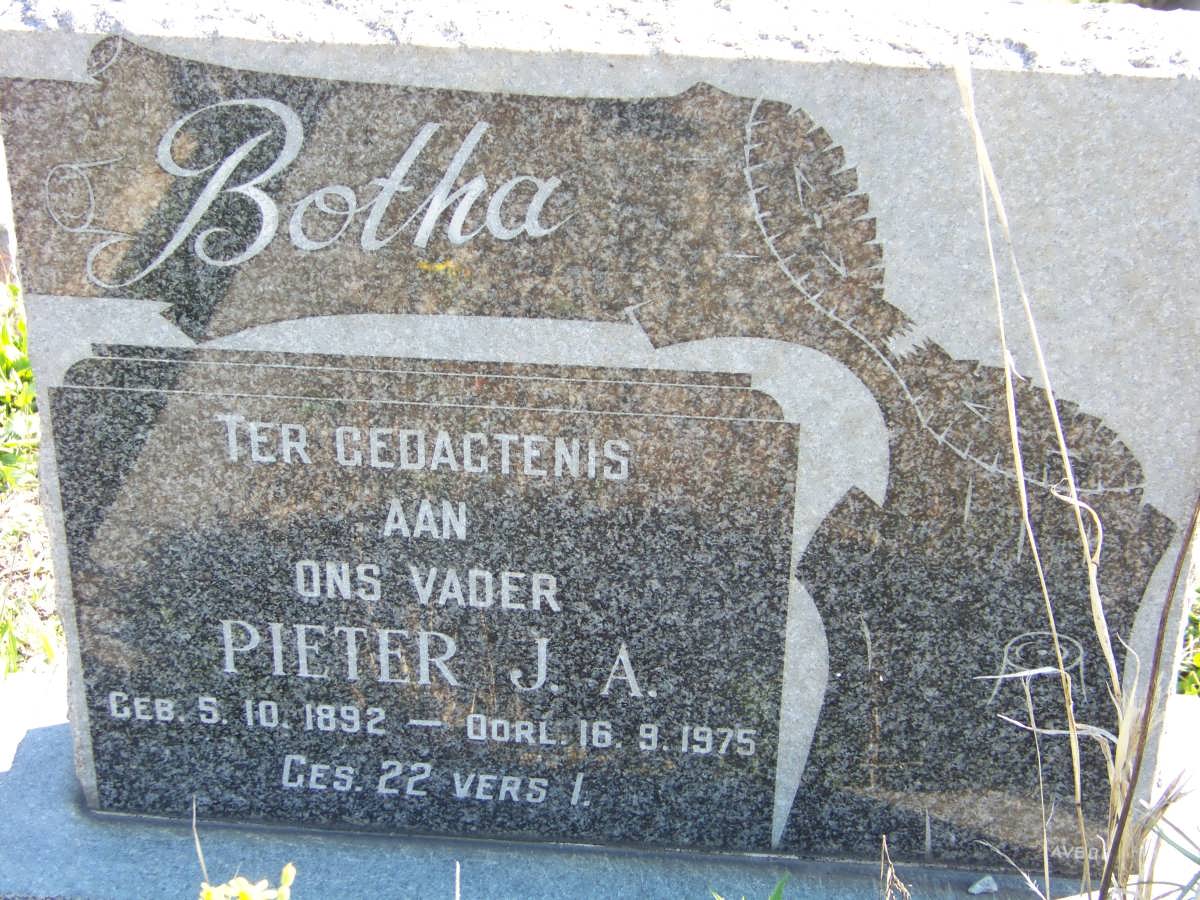 BOTHA Pieter J.A. 1892-1975