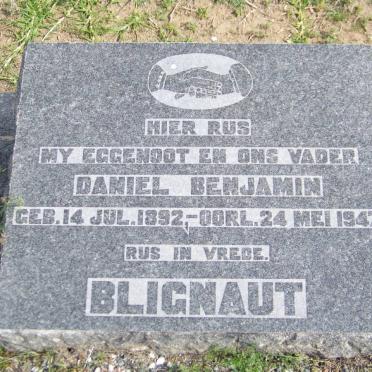 BLIGNAUT Daniel Benjamin 1892-1947