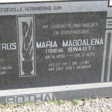 BOTHA Johannes Petrus 1896-1975 &amp; Maria Magdalena SWART 1890-1973
