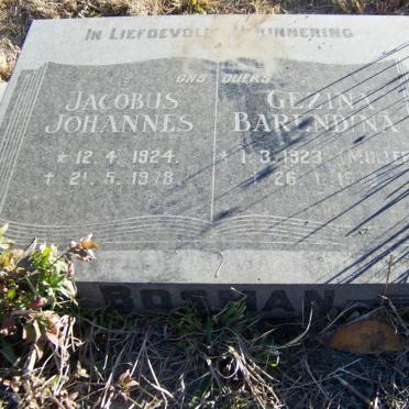 BOSMAN Jacobus Johannes 1924-1978 &amp; Gezina Barendina MULLER 1923-1979