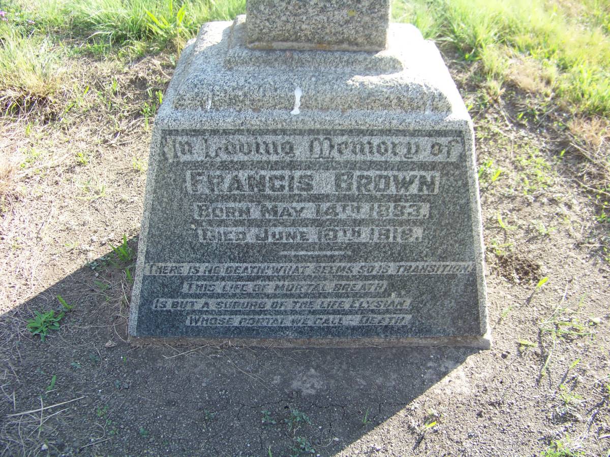 BROWN Francis 1883-1918