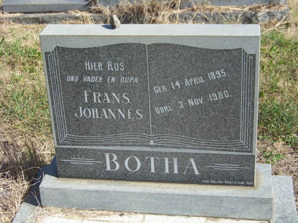 BOTHA Frans Johannes 1895-1980