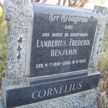 CORNELIUS Lambertus Frederik Benjamin 1881-1963