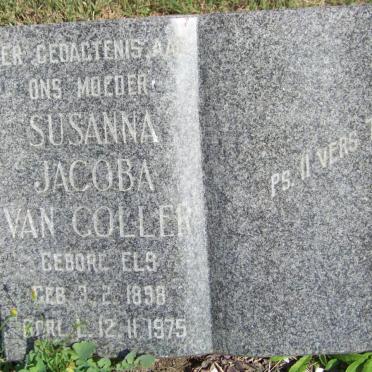 COLLER Susanna Jacoba, van nee ELS 1898-1975