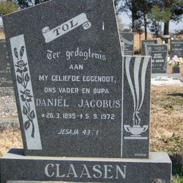 CLAASEN Daniel Jacobus 1895-1972