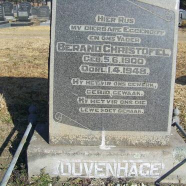 DUVENHAGE Berand Christofel 1900-1948