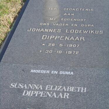 DIPPENAAR Johannes Lodewikus 1907-1972 &amp; Susanna Elizabeth 1911-2006