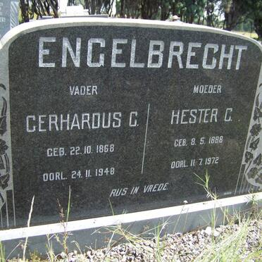 ENGELBRECHT Gerhardus C. 1868-1948 &amp; Hester C. 1888-1972