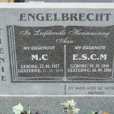 ENGELBRECHT M.C. 1927-2010 &amp; E.S.C.M. 1940-2008