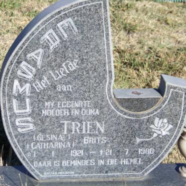 ERASMUS Gesina Catharina nee BRITS 1921-1988