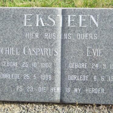 EKSTEEN Michiel Casparus 1903-1988 &amp; Evie 1910-1988