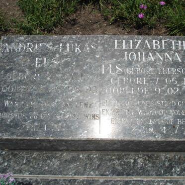 ELS Andries Lukas 1913-1993 &amp; Elizabeth Johanna EBERSOHN 1914-1995