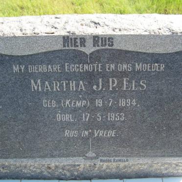 ELS Martha J.P. nee KEMP 1894-1953
