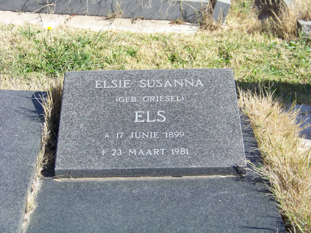 ELS Elsie Susanna nee GRIESEL 1899-1981
