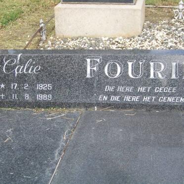 FOURIE Calie 1925-1989 &amp; Ans 1925-