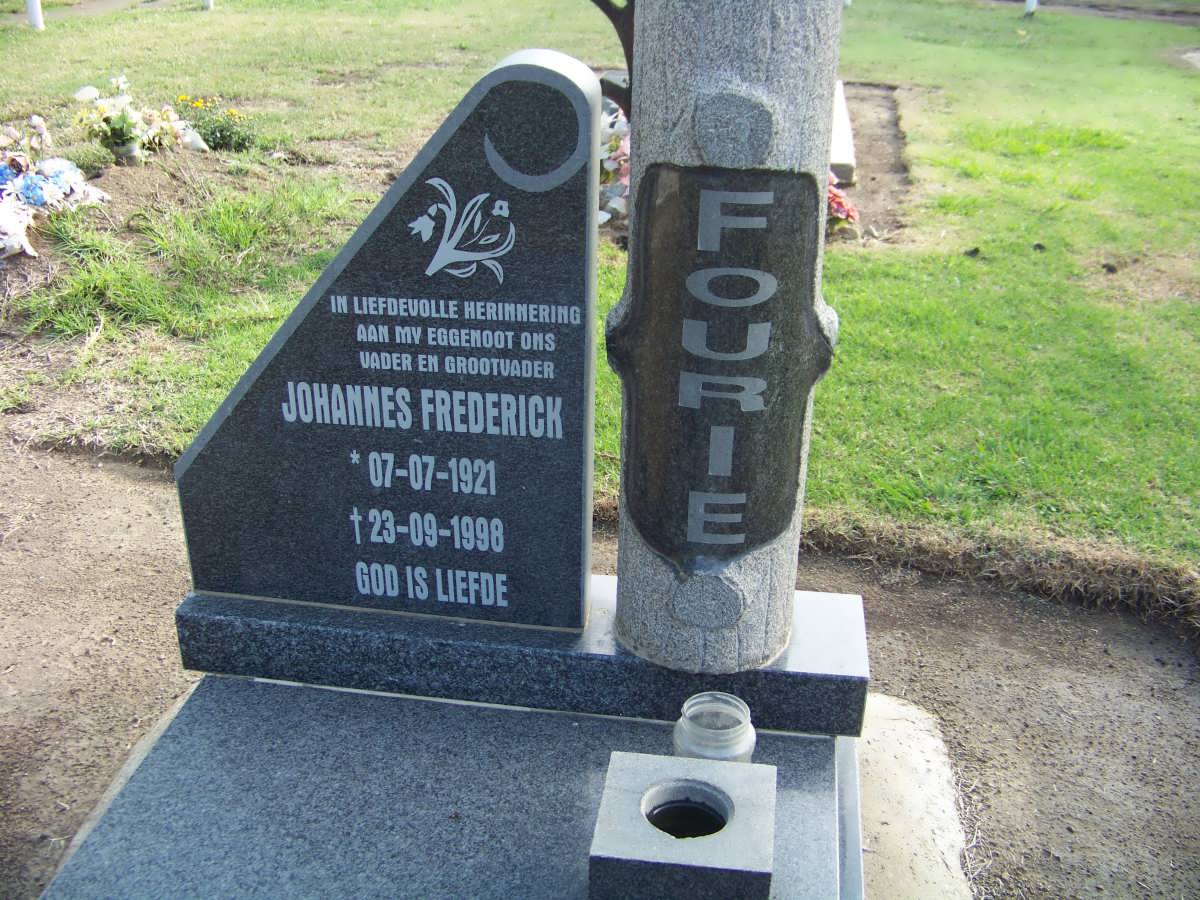 FOURIE Johannes Frederick 1921-1998